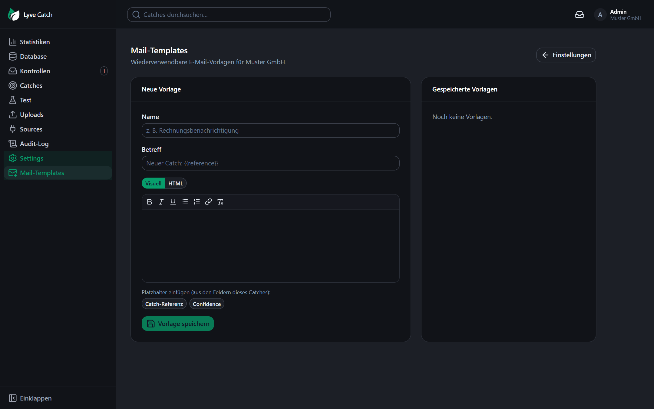 Mail-Templates mit Platzhaltern